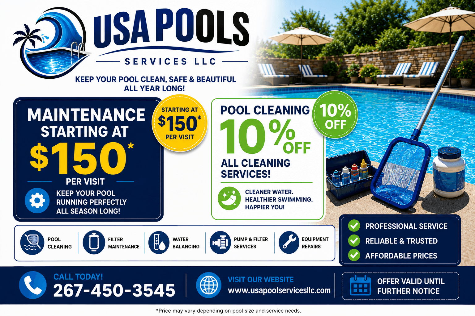 Special Offer 1 - USA Pools Services