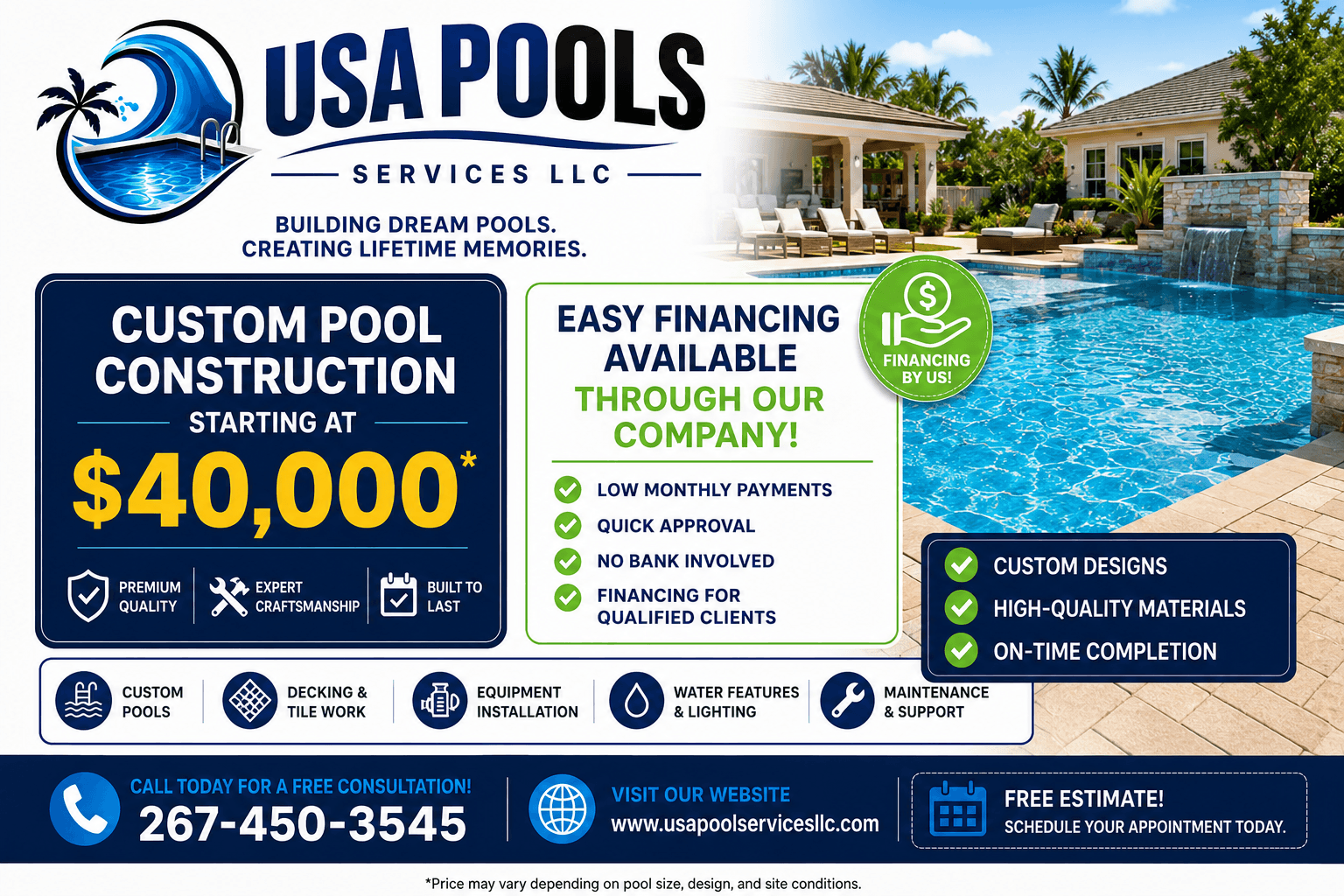 Pool Financing Offer - USA Pools Services